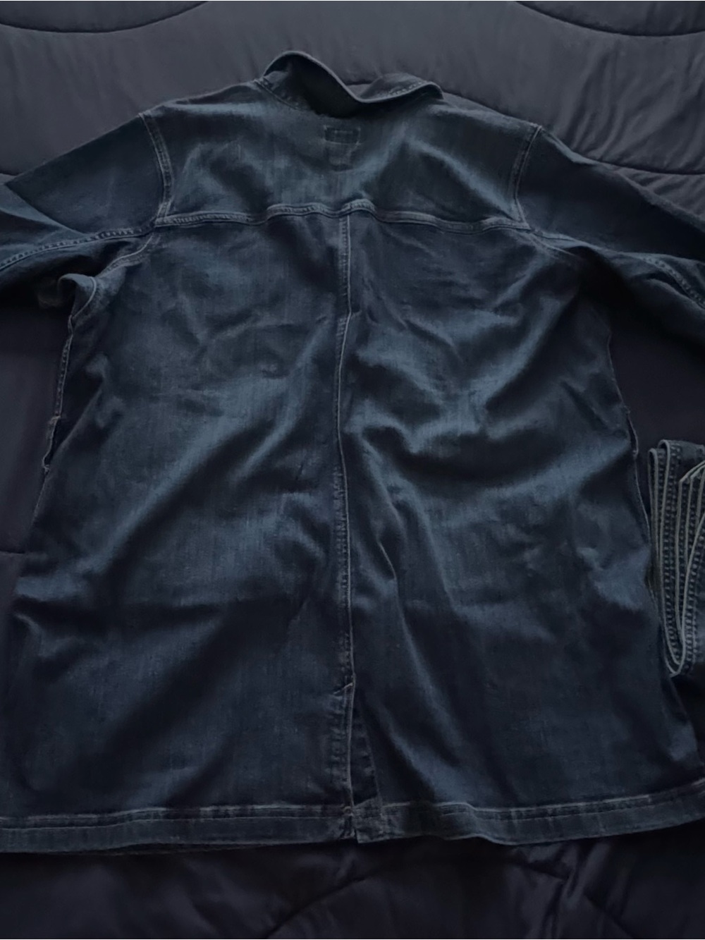 Duluth Trading Company Women's Daily Denim Trench - size 1X - Picture 2 of 5